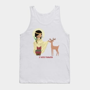 Santa Kateri Tekakwitha con venado Tank Top